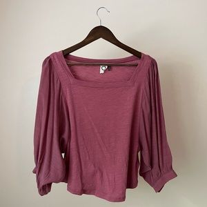 Anthropologie XS Square neck top Pink Akemi + Kin